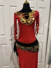 Belly Dance Costume Hip Scarf With Tassel Fringe And Waist Wrap Made In Egypt