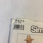 Simplicity 8473 Men   s Fitted Shirts Western Ware Size 36