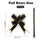 50pcs Pull Bows 5 9 Inch Wide Ribbon Gift Bows For Gift Wrapping Black