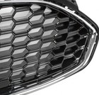 13-16 Ford Fusion Honeycomb Mesh Upper Abs Grille Grill Gloss Black  chrome Trim