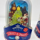 Hallmark Light-a-magic Set Santa Trims Tree   Candy Cane Wobble  2014  Working
