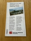 Vintage Salzburg Austria Tourist City Map Birds Eye View Fold Out Brochure