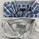 Wholesale Lot Of 12 Mens Large Button Up Shirts Long And Short Sleeves Casual