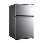 Arctic King 3 2 Cu Ft Two Door Mini Fridge With Freezer  Stainless Steel  E-star