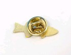 Fish Golden Trout Lapel Pin Enamel Hat Tac Yellow 1  Nos