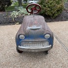 1950s Murray Western Flyer 35   Blue Metal Pedal Car Childs Toy Works 