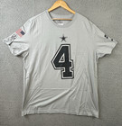 Nike Dak Prescott Dallas Cowboys Salute To Service  4 T Shirt 2xl Gray Nwt