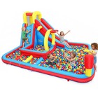 Kids Inflatable Bounce House Water Park Water Slide Climbing Jumping Dual Pools