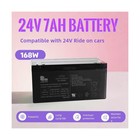 24v 7ah Battery For Ride On Toys Car Utv 12fm7 20hr 24 Volt Valve Regulated S   