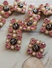 Lot Of 10  22mm Designer Button Chanel Button Replacement Gold Tone 