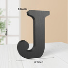 6 Inch Rustic Black Wood Letters Unfinished Wood Letters For Wall Decorative Bla