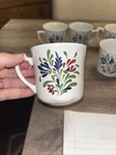 Set Of 6 Vintage Johnson Brothers Tea Cups - Provincial Pattern - Holiday Party