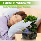 Indoor Water Fountain Led Light Tabletop Resin Rockery Fengshui Waterfall Decor