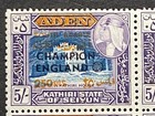 Aden Kathiri State Of Seiyun 1966 Sg 82 Opt England Champions Block Mnh