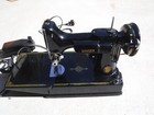 Vintage 1951 Singer Featherweight 221 Sewing Machine W case   Extras - Clean