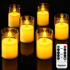 6 Pcs Flameless Led Tea Light Candles With Remote  Dimmable  Timer  400  Hours B