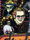 Vintage Rare Poster  Elton John Blacklight Velvet Vintage 1975  Dargis 32    X 21   