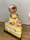 Gingerbread Heart Milkshake And Cake Slice Display Set Faux Fake Food