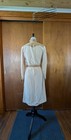 Adolph Schuman For Lilli Ann Beige Brown Shirt Dress With Suede Trim Vintage