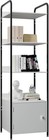 5-tier Book Shelf With Storage Cabinet  Freestanding Bookcase  Industrial Book O