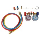 3-way Ac Manifold Gauge Set For R134a R12 R22 R404a With Hose couplers adapter