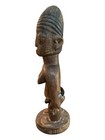 African Yoruba Tribal Art Female Ibeji Figure Wood Statue-nigeria