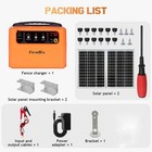 30 Miles Solar Electric Fence Charger With 15w Solar Panel 4 Gears Adjustable Ou