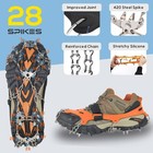 28 Spikes Winter Cleats Ice Crampons Snow Grips Anti Slip Shoe Spikes Grippers