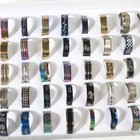 New 50pcs Wholesale Bulk Lot Mixed Stainless Steel Rings Men s Women s Band Ring