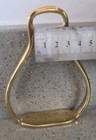 Pair Of Pear Shape Rocking Horse Stirrups Cast Polished Brass 3  Sole