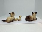 Vtg Hagen Renaker Siamese Cat Family Ceramic Figurines Set Of 5 