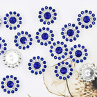 50 Pcs Rhinestone Embellishments Crystal Decoration Brooch Button Flatback Diy C