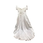 Vintage Alfred Angelo Wedding Dress Lace Applique Satin Buttons White Size 22