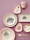 Bloomingville Pottery Children   s Forest Animal Design Snack Trays   Cups
