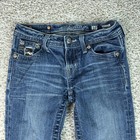 Miss Me Jeans Girls 10 Blue Bootcut Stretch Sequin Pocket Denim Youth Western