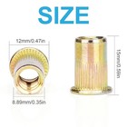 100 Pcs Rivet Nut Flat Head Threaded Insert 1 4-20 Unc Carbon Steel Nutsert Sae