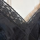 Vanity Fair Vintage Black Lace Trim Full Slip Dress Nylon L Coquette Layer Party