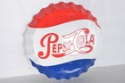 Vintage Original Pepsi-cola Metal Bottle Cap Embossed Stout Sign 27  Nice Shape