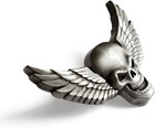 3d Winged Skull Lapel Pin
