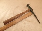Vintage Unbranded Used  super Long Pick  Auto Body Hammer W  Round Domed Face