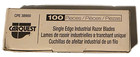 100 Pcs Razor Blades Single Edge Extra Sharp Heat  Safety Knife Scraper Carquest