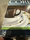 New  Corelle Livingware 16 Piece Squared  Dinnerware Set Service For 4