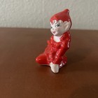 Vintage Christmas 1950s Gilnerd Red Ceramic Pixie Elf