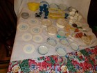 Lot 57 Piece Mcm Plastic Cookware And Dishes Toy Play Set 
