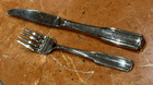 Oneida Fremont Usa Art Deco Style Flatware Set 12 Pcs Knives   Forks 6 Ea Lot Eu