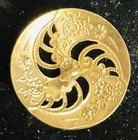 Ex Scarce Antique Cut-steel Art Nouveau Brass Button  Ca   1890s early 1900s