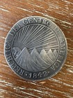   1842 Central America 8 Reales Silver  Libre Cresca Fecundo