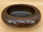 Impressive Japanese Meiji Bronze Bowl W  Engraved Koi-fish  Signed