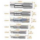6x Carbon Steel Npt Pipe Tap Set 1 8  1 4  3 8  1 2  3 4  1  Size Threader Set