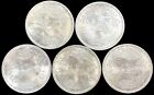 Ah 1400    1980 Silver Egypt 1 Pound Israeli Peace Treaty Five Coin Set Unc 